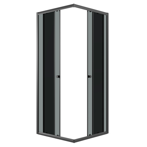 Душевой уголок Niagara Eco NG-1009-14QT 89х89 стекло тонированное профиль черный матовый без поддона - фото 2