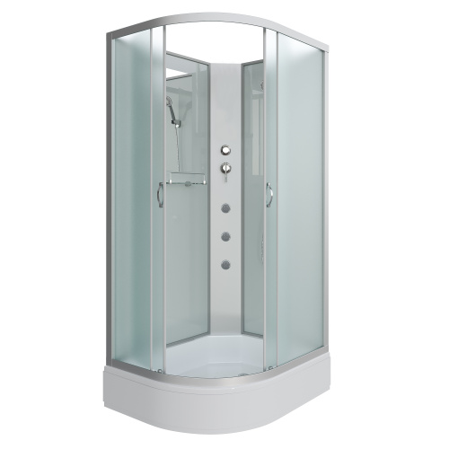 Душевая кабина Niagara Classic 339844RBKG 90х80 асимметричная без крыши ориентация правая