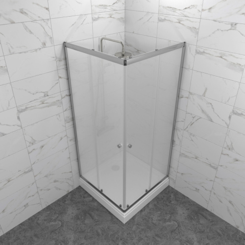 Душевой уголок Тритон Вента Щ0000067980 80х80 стекло матовое профиль хром с поддоном - фото 5