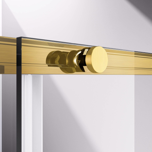 Душевая дверь Vincea Slim-N VDS-4SN140CLG 140х195 стекло прозрачное профиль золото брашированное - фото 3