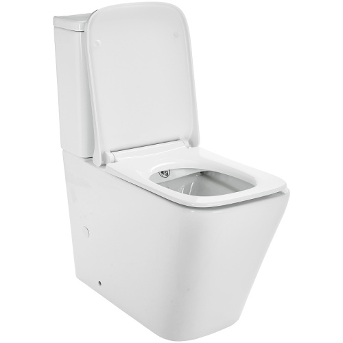 Унитаз напольный с бачком WeltWasser WW GELBACH 001 XL GL-WT (10000003734) белый глянцевый с сиденьем микролифт безободковый душевой смыв - фото 2