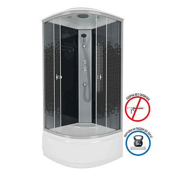 Душевая кабина Niagara Eco 7507 80х80 четверть круга с крышей ориентация универсальная