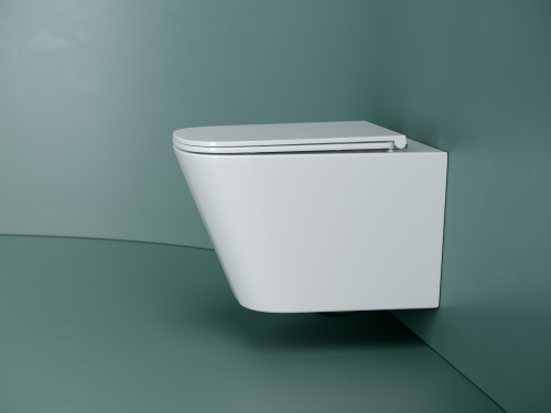 Унитаз подвесной Ceramica Nova UNION CN4009T белый с сиденьем микролифт безободковый смыв торнадо - фото 3