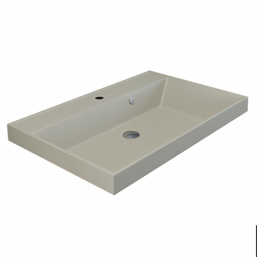 Раковина кварцевая Uperwood Classic Quartz 291030024 80х45 полувстраиваемая цвет бежевый - фото 5