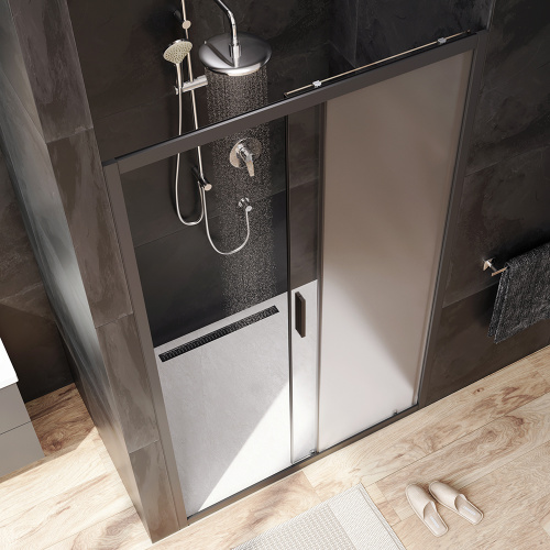 Душевая дверь Am.Pm Gem W90G-120-1-195BM 120х195 стекло прозрачное профиль черный - фото 3