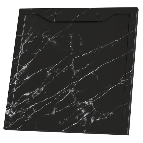 Душевой поддон RGW STE 52341099-14 90х90 искусственный камень черный мрамор без ножек - фото 2