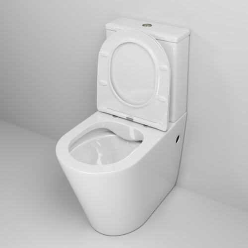 Унитаз напольный с бачком Grossman Color GR-4480S белый глянцевый с сиденьем микролифт безободковый каскадный смыв - фото 4