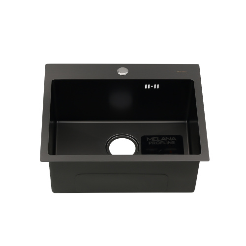 Кухонная мойка Melana ProfLine D5343HB графит 53х43 цвет графит поверхность матовая - фото 5