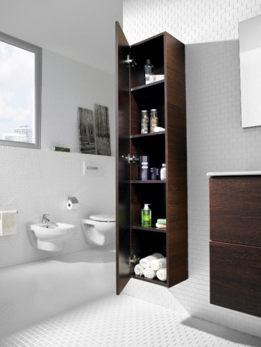 Шкаф-пенал Roca Victoria Nord ZRU9000025 30х25х150 подвесной цвет венге - фото 5