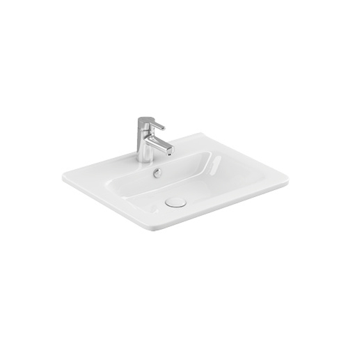 Раковина керамическая Dreja Nikson 200630 50х46 подвесная цвет белый 1 отверстие под смеситель - фото 2