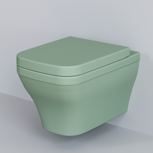 Унитаз подвесной Ambassador Benefit 203T21001R-202T21001 мятный матовый с сиденьем - фото 2