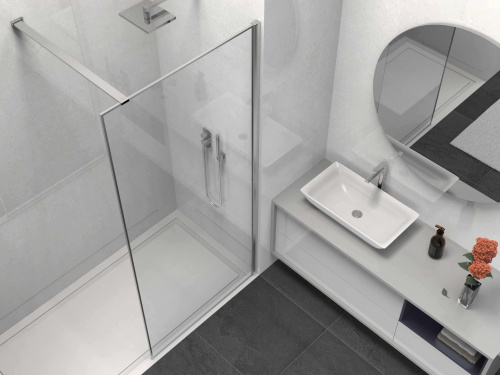 Душевая перегородка Vincea Walk in HS VSW-1HS900CL 90х200 стекло прозрачное профиль хром глянцевый - фото 3