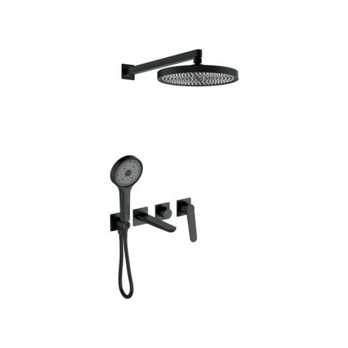 Душевая система Bronze de Luxe 3009CB встраиваемая в стену цвет черный - фото 2