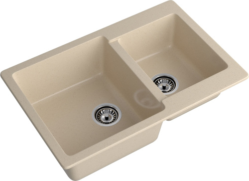 Кухонная мойка Granfest Practik P-780K кашемир 78х51 цвет бежевый поверхность матовая - фото 2