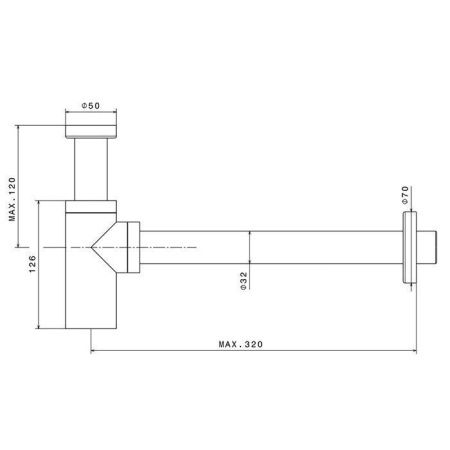 Сифон для раковины Newform X-Steel 316 244X.59.098 золото