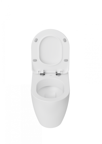 Чаша унитаза приставная Creavit Free FE350-11CB00E-0000 цвет белый без сиденья душевой смыв - фото 3