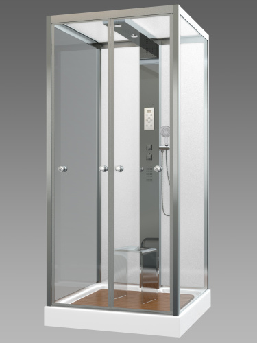 Душевая кабина AvaCan Z111MTSTEAM 100х100 квадратная с крышей ориентация универсальная - фото 3