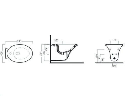 Биде Hatria SCULTURE Y0BF01 подвесное - фото 3