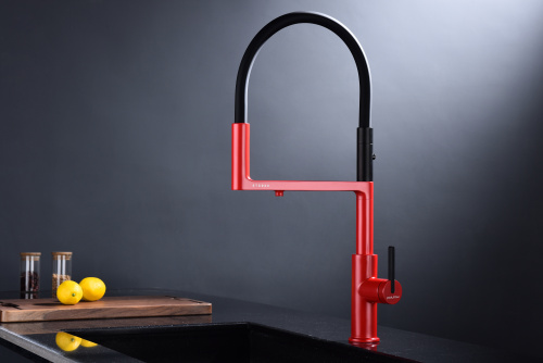 Смеситель для кухни Paulmark TORNADO To213402-FI на раковину пламя - фото 5