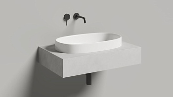 Раковина из искусственного камня Salini GRECA 1803201MF 65х39 полувстраиваемая цвет мультиколор