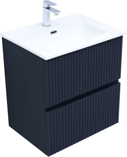 Тумба под раковину Aquanet Джейн 00313300 59х44х64 напольная/подвесная цвет синий - фото 4