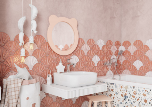 Зеркало в ванную Aquaton Каспер 1A283302CR1E0 48х49 цвет розовый - фото 4