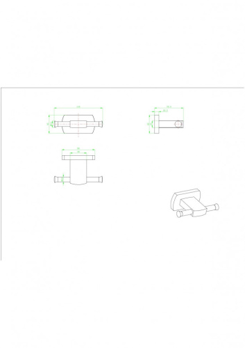 Крючок CeramaLux Azzuro 95601 - фото 2