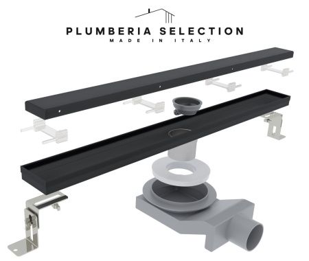 Душевой лоток Plumberia Selection PSL LINEAR PSL90NO 90х5 черный