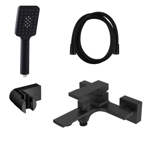 Смеситель для ванны AQG Bold 01BOL416NG настенный черный матовый