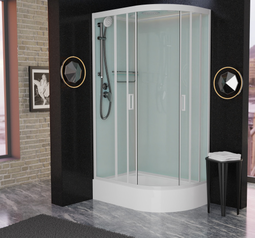 Душевая кабина Frank 127009 120х80 с крышей ориентация левая - фото 2