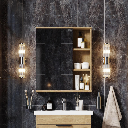 Зеркало-шкаф Onika Легран 205022 50х16х70 подвесной цвет коричневый - фото 2