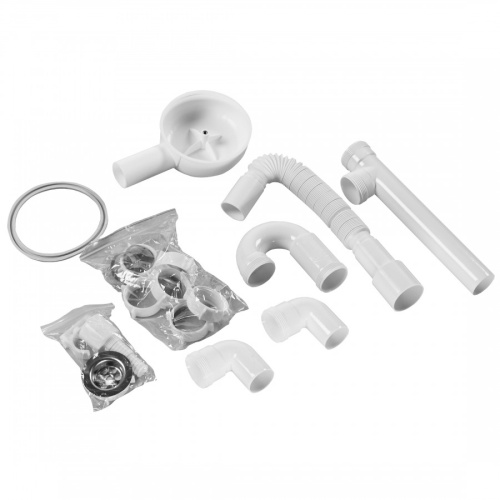 Раковина из сантехнического фарфора Santek Пилот 1WH301971 62х60 над стиральной машиной цвет белый 1 отверстие под смеситель - фото 4