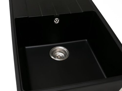 Кухонная мойка Grandex Aqua 600214 76х50 цвет черный поверхность матовая - фото 5