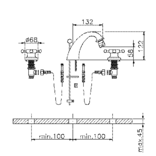 Смеситель Cisal Victorian VT0012202A на биде никель - фото 2