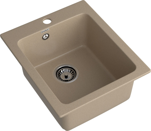 Кухонная мойка Granfest Praktik P-505 песочный 51х43 цвет бежевый поверхность матовая - фото 2
