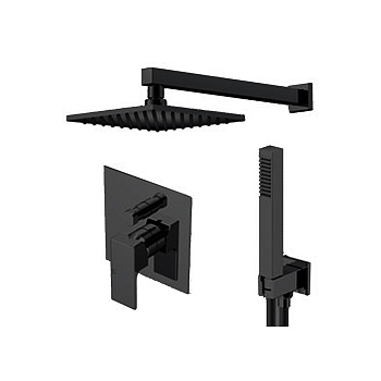 Душевая система Gattoni Kubik KTQ15/PDNO встраиваемая черный