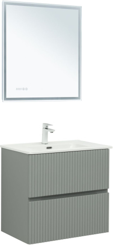 Тумба под раковину Aquanet Джейн 00313317 69х44х64 напольная/подвесная цвет зеленый/серый - фото 5