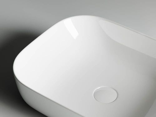 Раковина из сантехнического фарфора Ceramica Nova ELEMENT CN6008 50х40 накладная цвет белый без отверстий под смеситель - фото 5