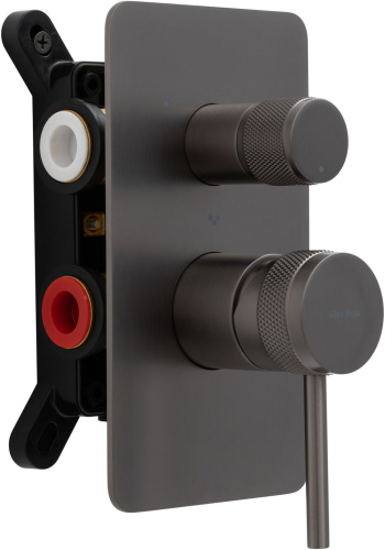 Смеситель для ванны с душем Allen Brau Priority 5.31A11-MG встраиваемый в стену серый - фото 3