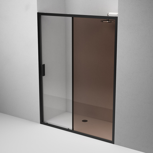 Душевая дверь Am.Pm Gem W90G-150-1-195BBr 150х195 стекло прозрачное профиль черный - фото 5