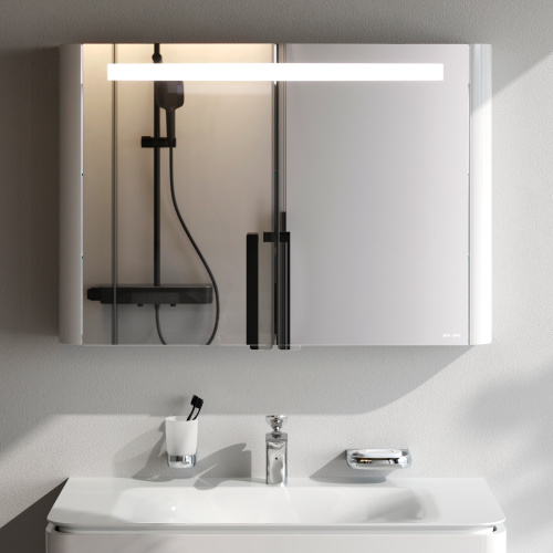 Зеркало-шкаф Am.Pm Sensation M30MCX1001WG 100х15х70 подвесной цвет белый