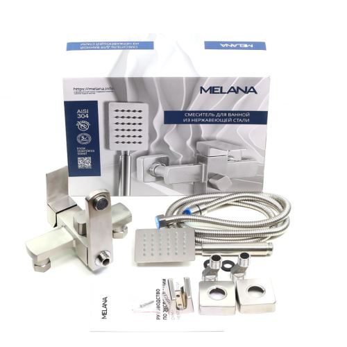 Смеситель для ванны и душа Melana Cubo 610205 настенный - фото 2