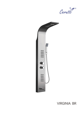 Душевая панель Cerutti SPA CT9983 прямоугольная настенная - фото 2