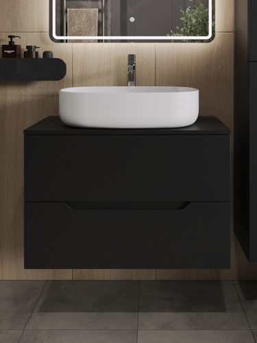 Тумба с раковиной Orange Line Li-80TubMDF+B08-600W 81х46х69 - фото 3