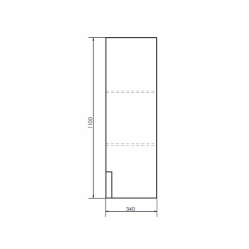 Шкаф-пенал Comforty Бонн 00-00008476CF 34х24х110 подвесной цвет дуб дымчатый - фото 2