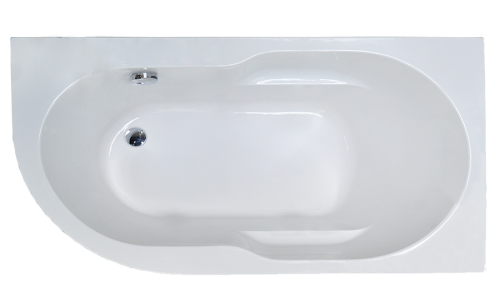 Ванна акриловая Royal Bath AZUR RB614202R 160х80 пристенная асимметричная без каркаса