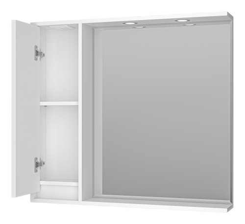 Зеркало-шкаф Brevita Balaton BAL-04090-01-Л 88х14х80 подвесной цвет белый - фото 4