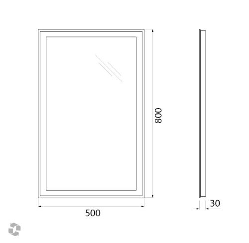 Зеркало в ванную BelBagno SPC-GRT-500-800-LED-BTN 50х80 - фото 5