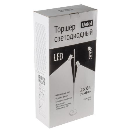 Торшер Uniel ULM-T600 ULM-T600 2х6W/4500K/DIM WHITE