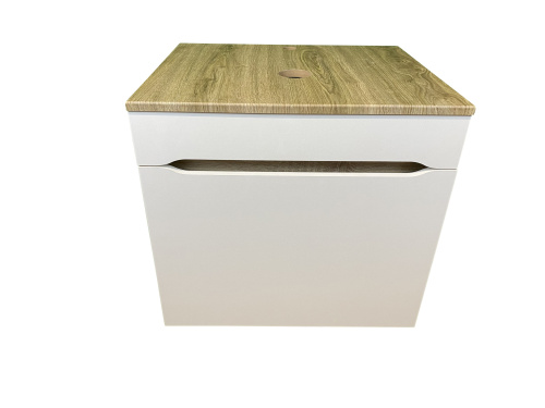 Тумба с раковиной Sintesi STL.W7018_SIN-LVB-APP-409WM 60х55х50 подвесная цвет белый - фото 5